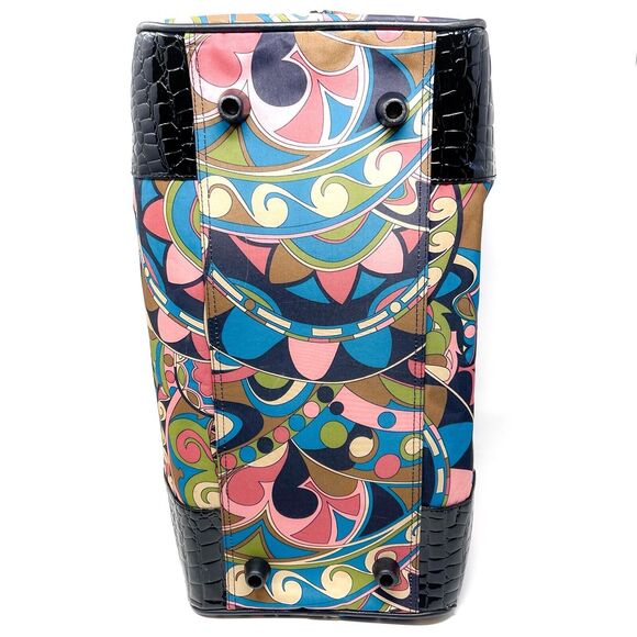 Kathy Van Zeeland Weekender Bag Pink Duffle Floral Flowers Groovy Sixties Hippie - Picture 5 of 9